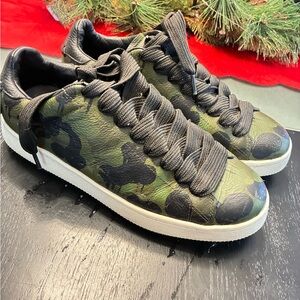 Coach Camouflage Leather Sneakers